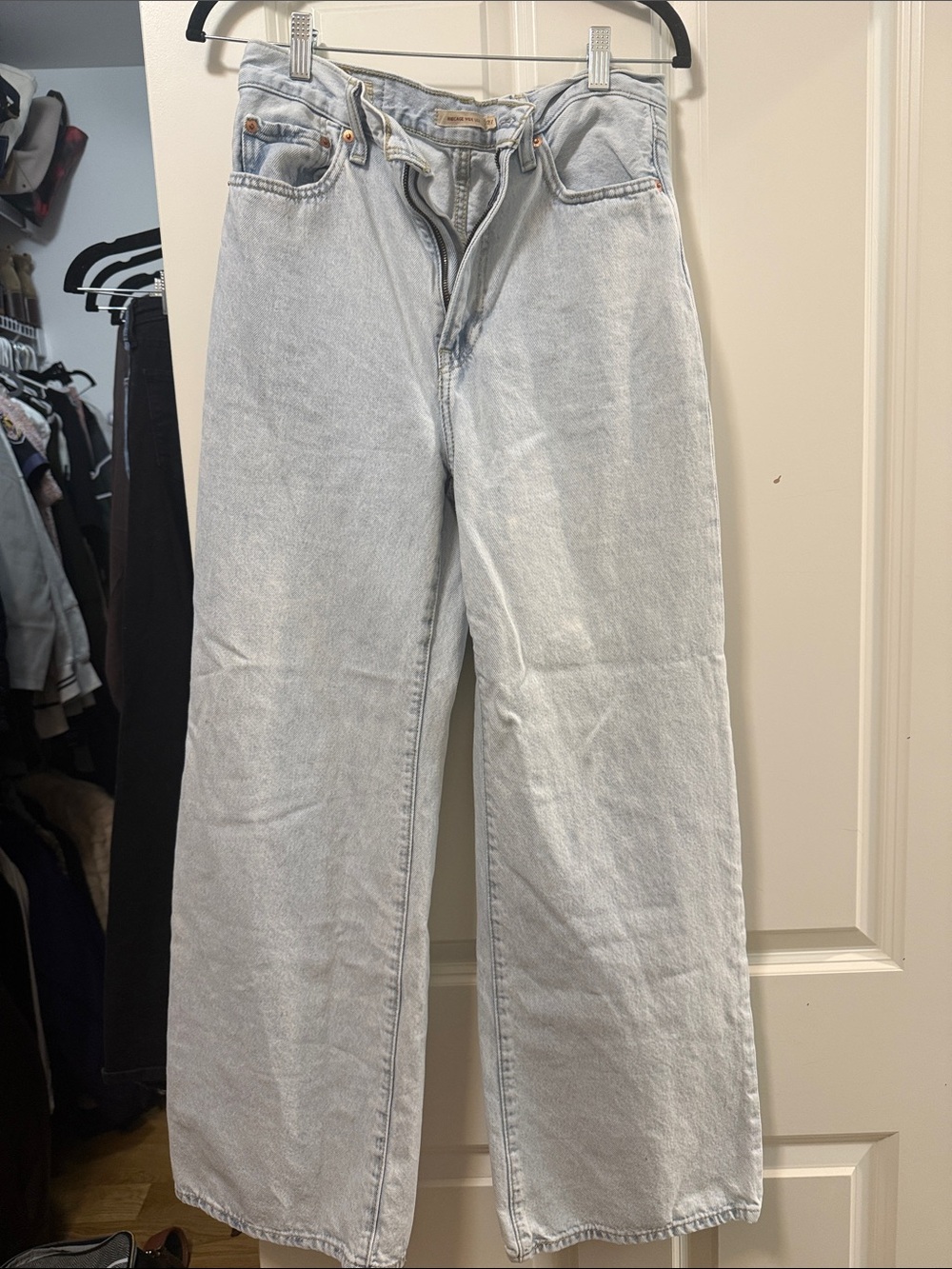Light Wash Ribcage Wide Leg Jeans